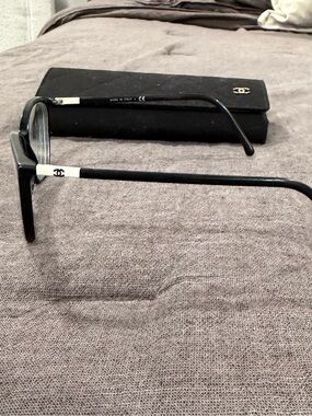 CHANEL Black Butterfly Optical Glasses with Logo Temples